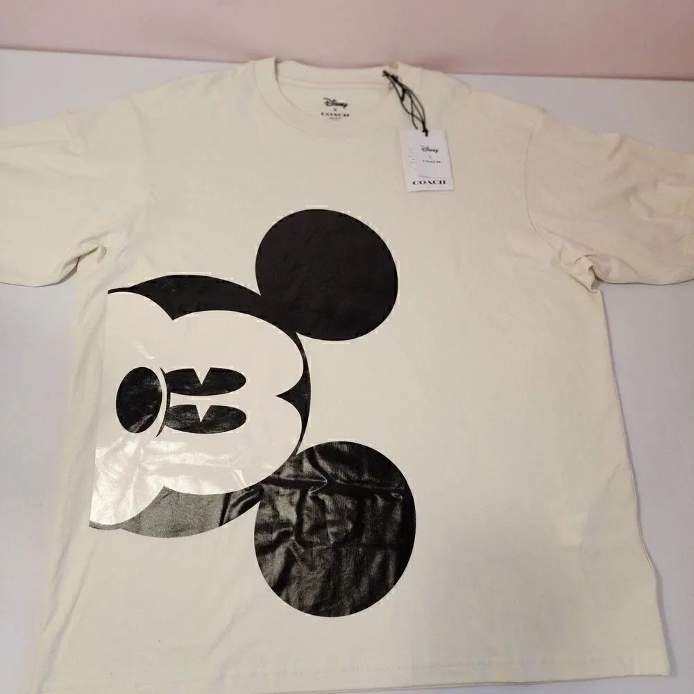 NWT Disney X Coach CN321 WOMEN'S Mickey Mouse Skater T Shirt L Large
